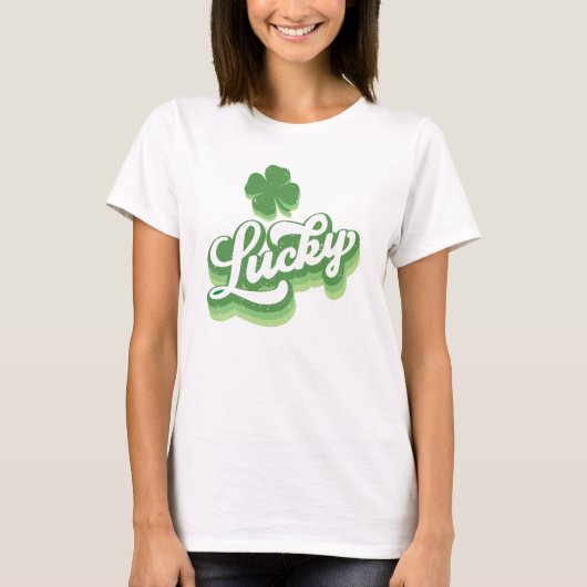 T-shirt Lucky Shamrock St Patrick's Day Irish (Devant)