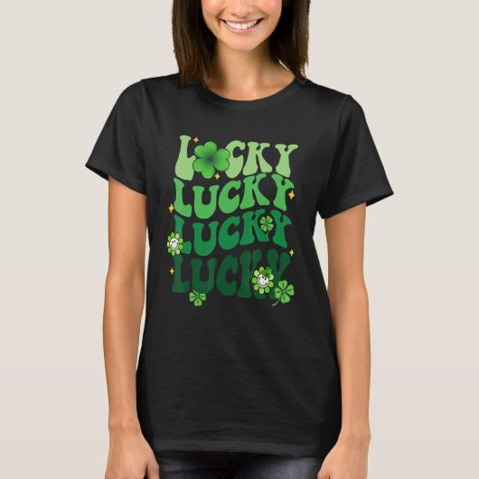 T-shirt Lucky Shamrock St Patrick's Day Saint Paddy's Rain (Devant)