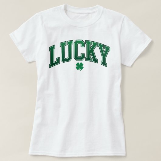 T-shirt Lucky Shamrock Varsity | Retro St Patrick's Day (Design devant)