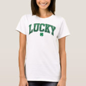 T-shirt Lucky Shamrock Varsity | Retro St Patrick's Day (Devant)