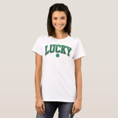 T-shirt Lucky Shamrock Varsity | Retro St Patrick's Day (Devant entier)