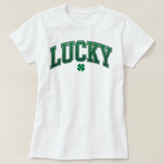 T-shirt Lucky Shamrock Varsity | Saint-Patrick rétro