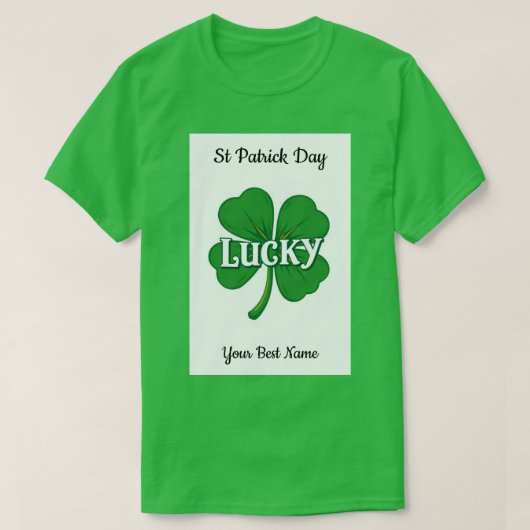 T-shirt Lucky Shamrock Vintage (Design devant)