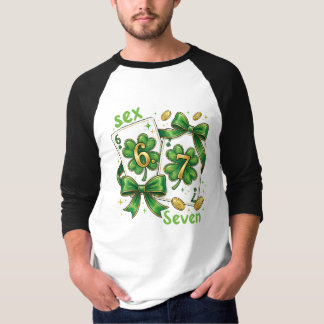 T-shirt Lucky Six Seven Playing Cards, St Patricks Day