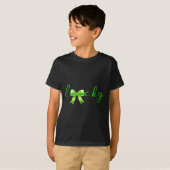 T-shirt Lucky, St.patricks Day Coquette,shamrock Funny  (Devant entier)