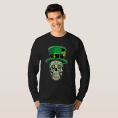 T-shirt Lucky St. Patrick's day Green Irish Shamrock Skull (Devant entier)