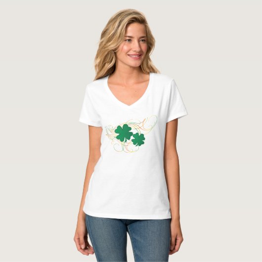 T-shirt Lucky 🍀 St. Patrick's Day Shamrock Clovers (Devant entier)