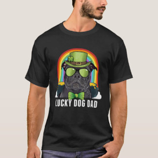 T-shirt Lucky Staffordshire Bull Terrier Chien Papa St Pat