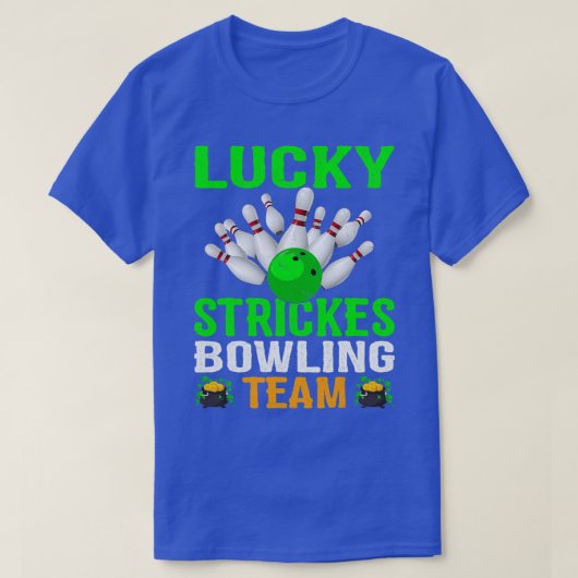 T-shirt Lucky Strikes Bowling Team St patrick T (Design devant)