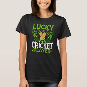 T-shirt Lucky To Be A Cricket Player St Patrick's Day Prem