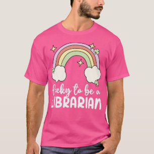 T-shirt Lucky To Be A Librarian Rainbow St Patricks Day Li