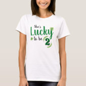 T-shirt Lucky to be St Patrick's Day Kid Birthday Parent (Devant)