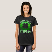 T-shirt Lucky To Be Stepson Leprechaun Shamrock St Patrick (Devant entier)