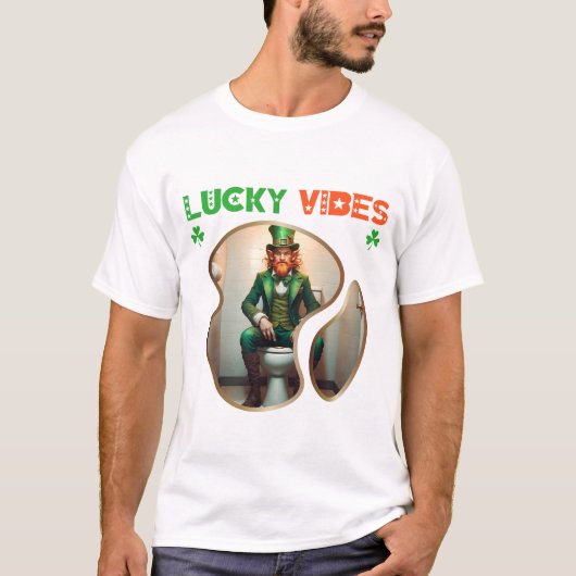 T-shirt Lucky Vibes - Irish Luck and Laughty (Devant)