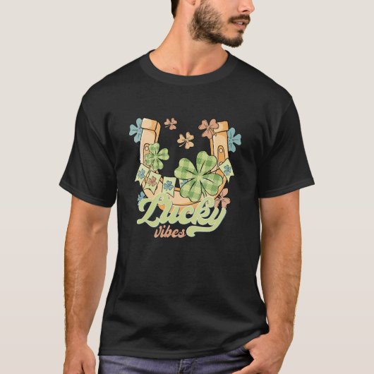 T-shirt Lucky Vibes St. Patrick's Day (Devant)