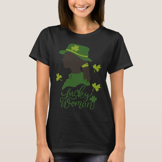 T-shirt Lucky Woman Groovy Retro Teacher St Patrick's Day (Devant)