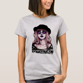 T-shirt Lucy dans le ciel avec des diamants