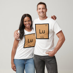 T-shirt Lucy Name Chimie, élément Tableau périodique