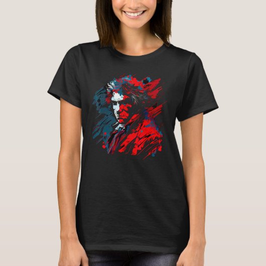 T-shirt Ludwig van Beethoven Music German Composer (Devant)