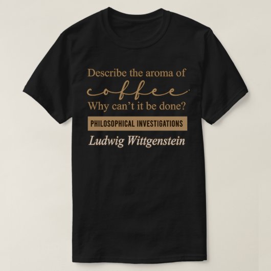 T-shirt Ludwig Wittgenstein : Enquêtes philosophiques sur (Design devant)