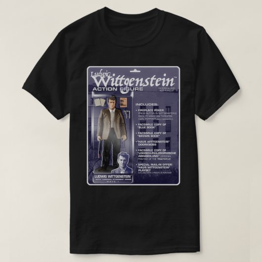 T-shirt Ludwig Wittgenstein, figure de l'action (Design devant)