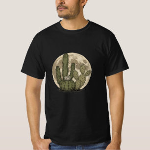 T-shirt Lueur de lune du désert - Illustration botanique d