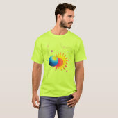 T-shirt Lueur d'éclipse cosmique. (Devant entier)
