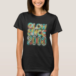 T-shirt Lueur du 19e anniversaire depuis 2003 Lunettes de