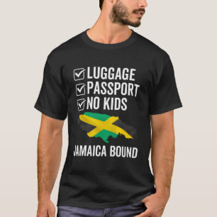 T-shirt Luge Passport Jamaïque Lier Jamaïque Voyage Jamaïq