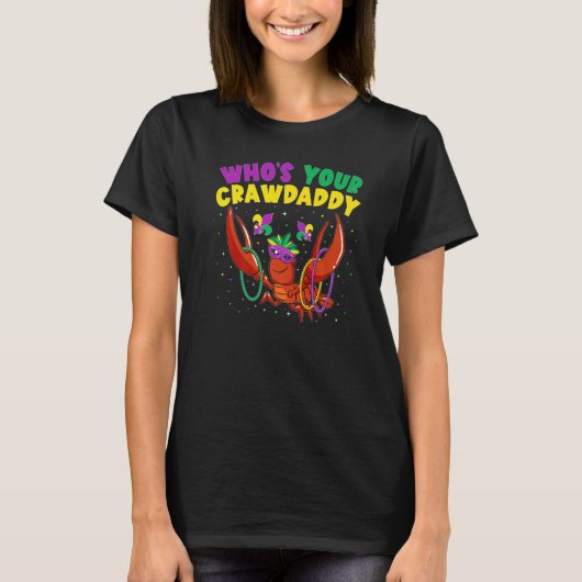 T-shirt Lui Dont Votre Crawdaddy Crawfish Jester Beads Mar (Devant)