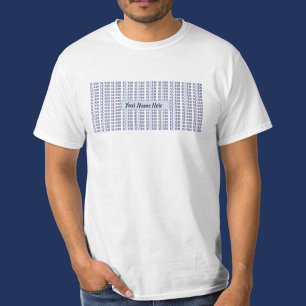 T-shirt Lui Pronononounes genre en bleu Répétition