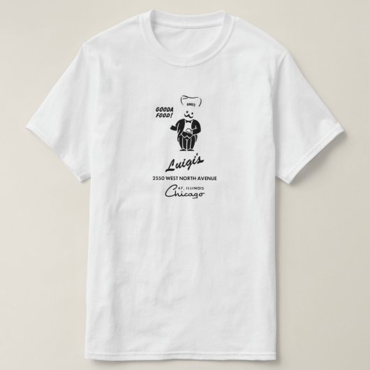 T-shirt Luigi's Restaurant, Chicago, IL (Design devant)