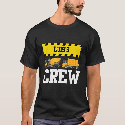 T-shirt Luis Construction Crew Doublon Doublon sur mesure  (Devant)