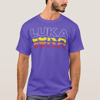 T-shirt Luka Prénom Drôle Vintage Coucher de soleil Luka v