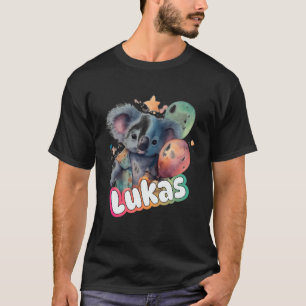 T-shirt Lukas - Nom Du Petit Garçon Avec Cute Koala