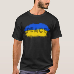 T-shirt L'Ukraine bleue et jaune inspire la paix ni la gue