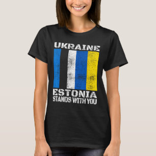 T-shirt L'Ukraine L'Estonie Vous Soutient Soutien Estonien