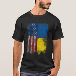T-shirt L'UKRAINIEN RACINE La Fierté Drapeau Ukrainien Amé