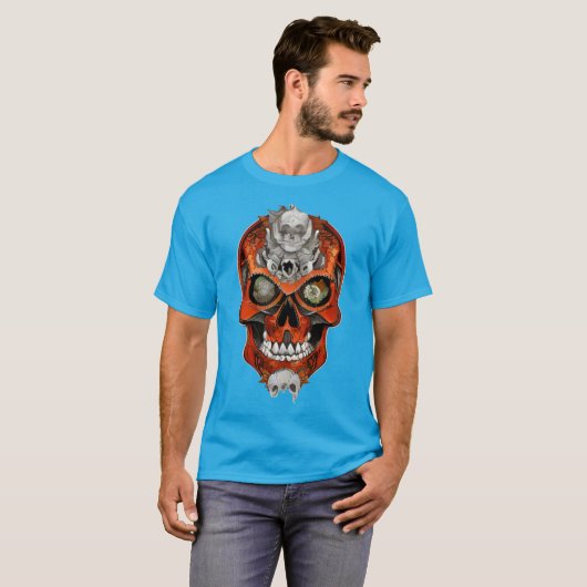 T-shirt LUKS Skull Psychedelic (Devant entier)