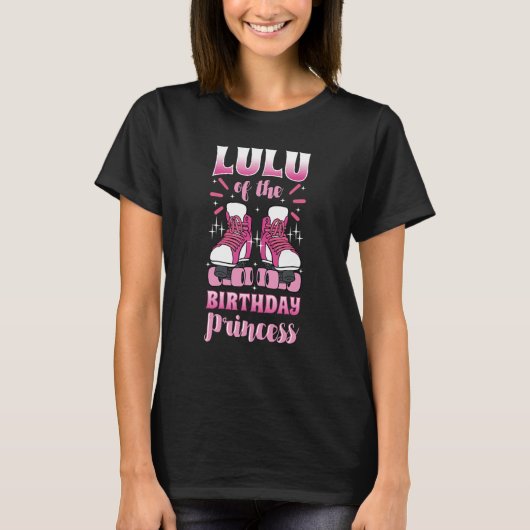 T-shirt Lulu de l'anniversaire Princess Roller Skates Pati (Devant)