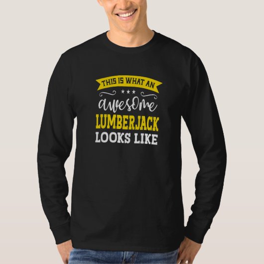 T-shirt Lumberjack Job Title Employee Funny Worker Lumberj (Devant)
