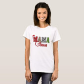 T-shirt Lumberjack rustique Mama Claus (Devant entier)