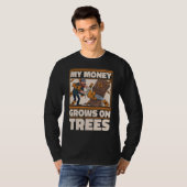 T-shirt Lumberjack Woodworker Ax Chainsaw (Devant entier)