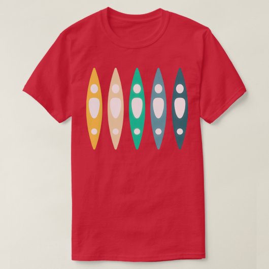 T-shirt Lumière cadeau Kayak Standing Kayaks (Design devant)