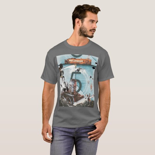 T-shirt lumière caméra amis hollywood (Devant entier)