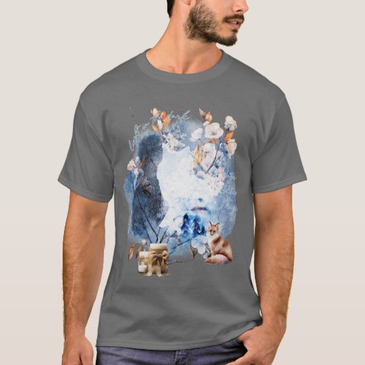 T-shirt Lumière dans la magie du solstice d'hiver sombre (Devant)