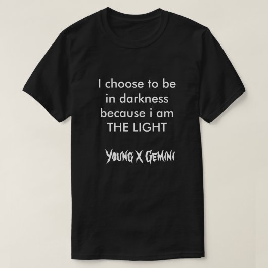 T-shirt Lumière dans l'obscurité (Design devant)