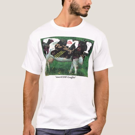 T-shirt Lumière "de graffiti d'AmeriCOW" (Devant)