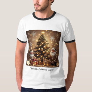 T-shirt "Lumière de Noël dorée"