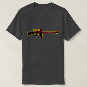 T-shirt Lumière de noir de guitare d'assaut
